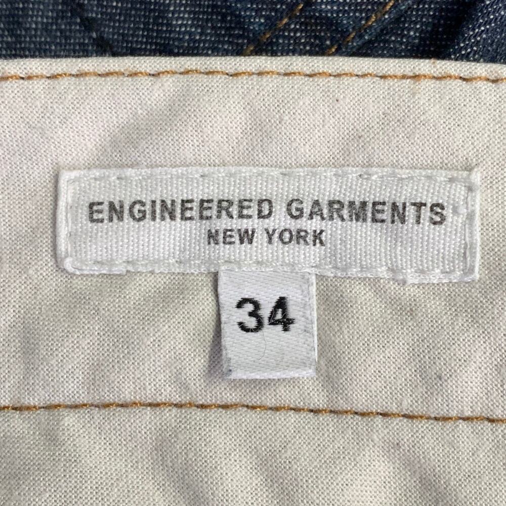 ENGINEERED GARMENTS Size 34 Blue Contrast Stitch Cotton 5 Pocket Jeans - Picture 4 of 5